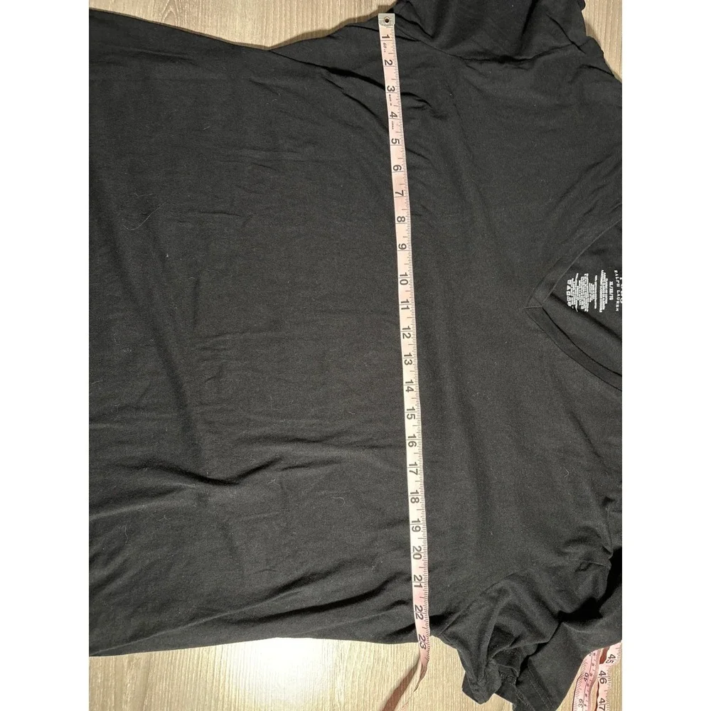 Polo Ralph Lauren Mens XL Black V-Neck T-Shirt Classic Fit Cotton Red Pony‎ Logo